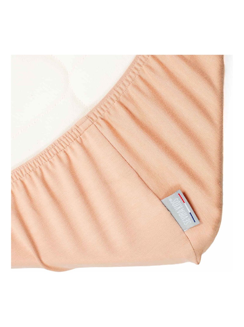 Sevira kids | drap housse en coton jersey uni Orange clair - Kiabi