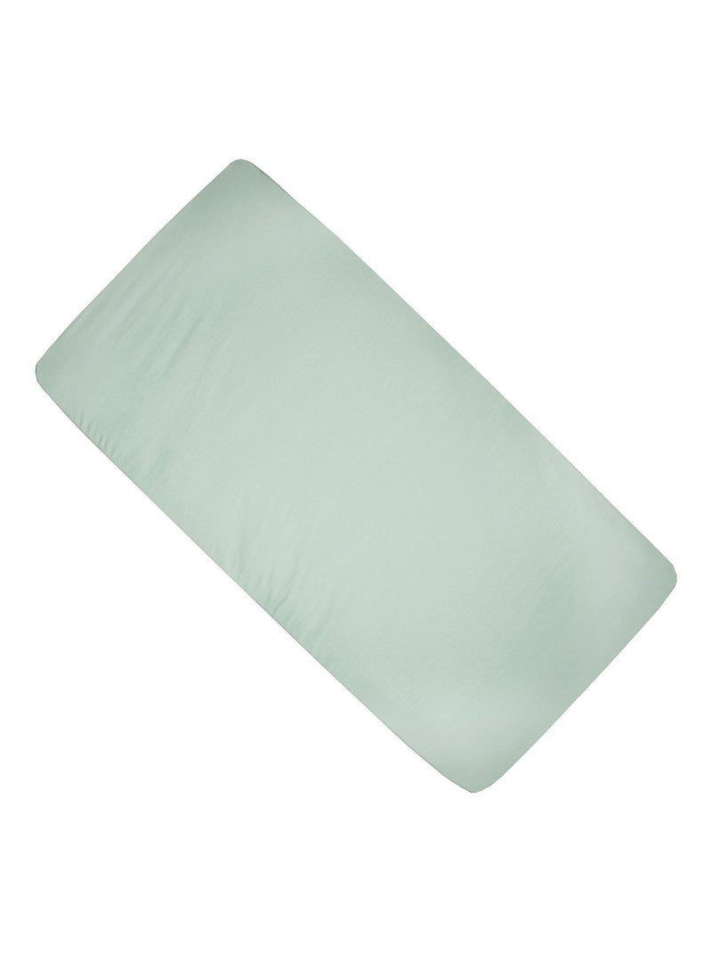Sevira kids | drap housse en coton jersey uni Vert d'eau - Kiabi