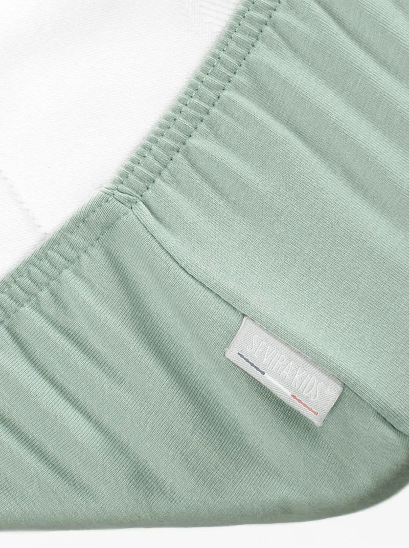 Sevira kids | drap housse en coton jersey uni Vert d'eau - Kiabi