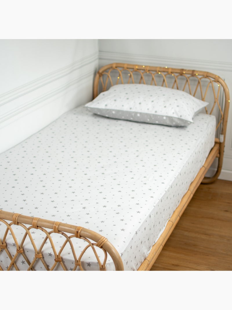 Sevira kids | drap-housse en coton stella Blanc - Kiabi