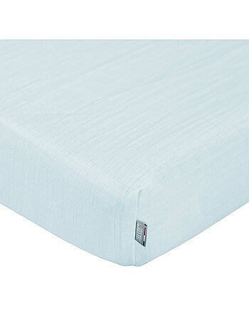 Sevira kids | drap housse en gaze de coton à carreaux