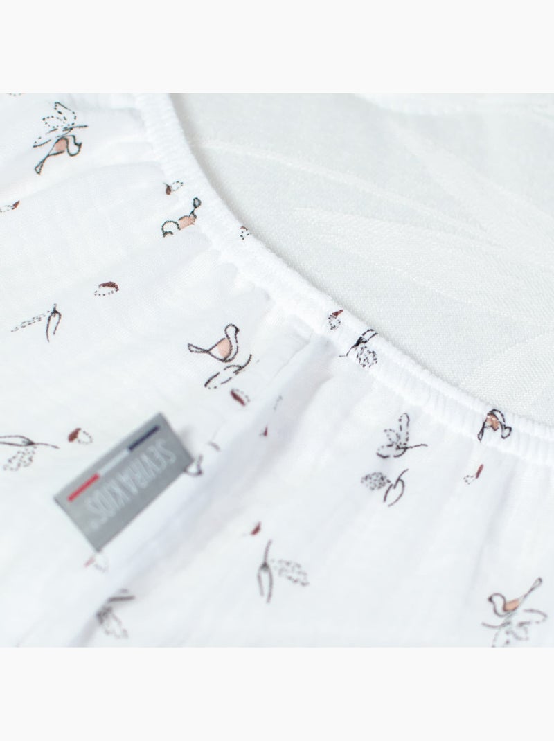 Sevira kids | drap-housse en gaze de coton melody Blanc - Kiabi