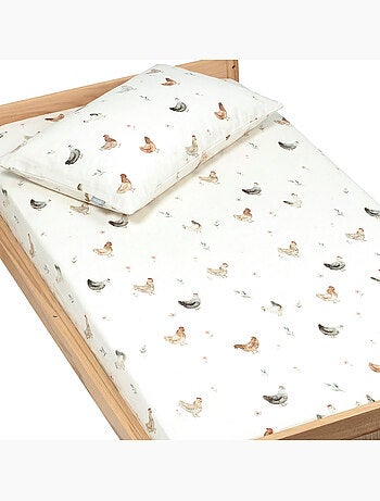 Sevira kids | drap housse en satin de coton gallina