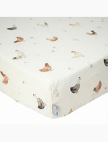 Sevira kids | drap housse en satin de coton gallina