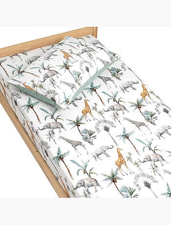 Sevira kids | drap-housse en satin de coton safari