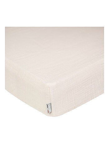 Sevira kids | drap housse uni en gaze de coton