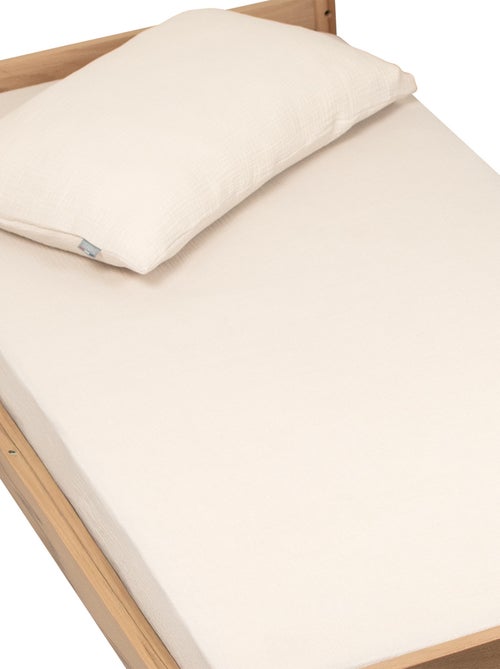 Sevira kids | drap housse uni en gaze de coton - Kiabi