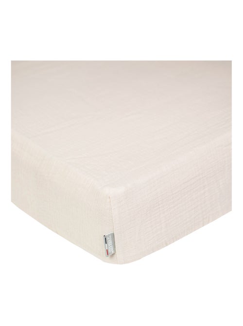 Sevira kids | drap housse uni en gaze de coton - Kiabi