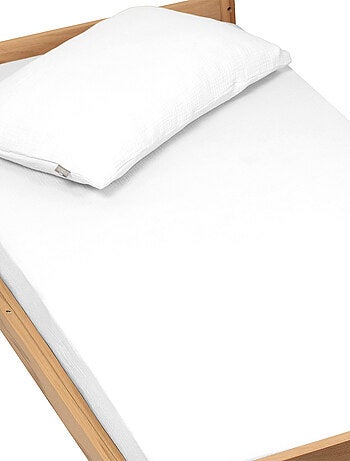 Sevira kids | drap housse uni en gaze de coton