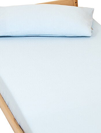 Sevira kids | drap housse uni en gaze de coton