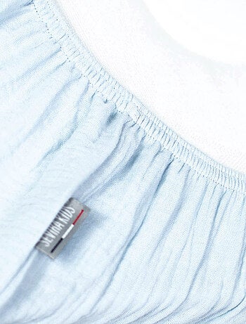 Sevira kids | drap housse uni en gaze de coton