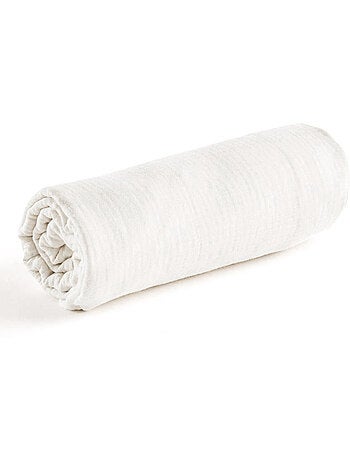 Sevira kids | drap housse uni en gaze de coton