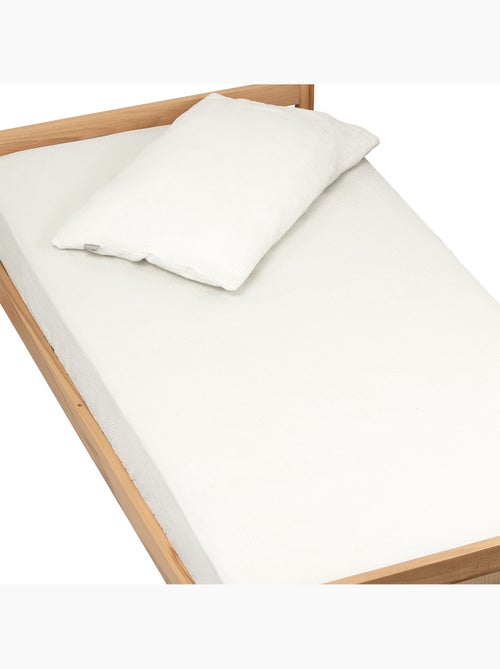 Sevira kids | drap housse uni en gaze de coton - Kiabi