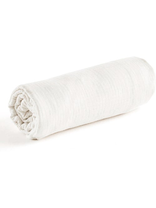 Sevira kids | drap housse uni en gaze de coton - Kiabi