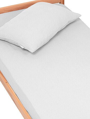 Sevira kids | drap housse uni en gaze de coton