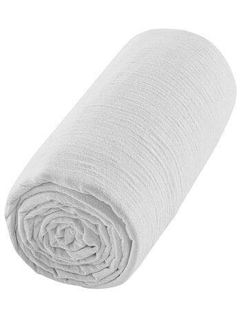 Sevira kids | drap housse uni en gaze de coton