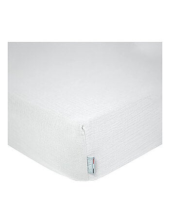 Sevira kids | drap housse uni en gaze de coton