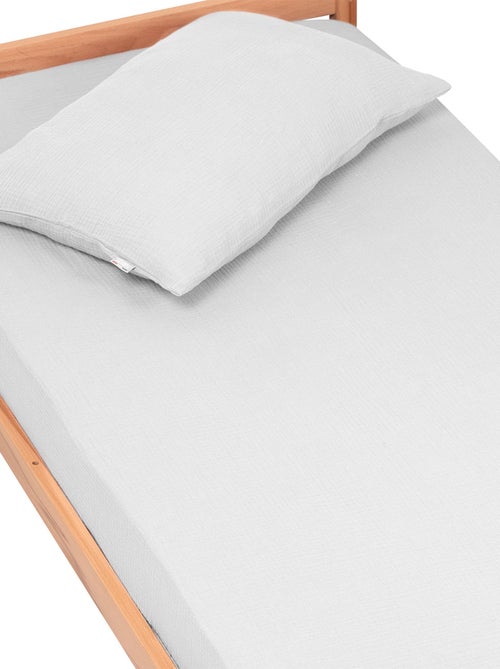 Sevira kids | drap housse uni en gaze de coton - Kiabi
