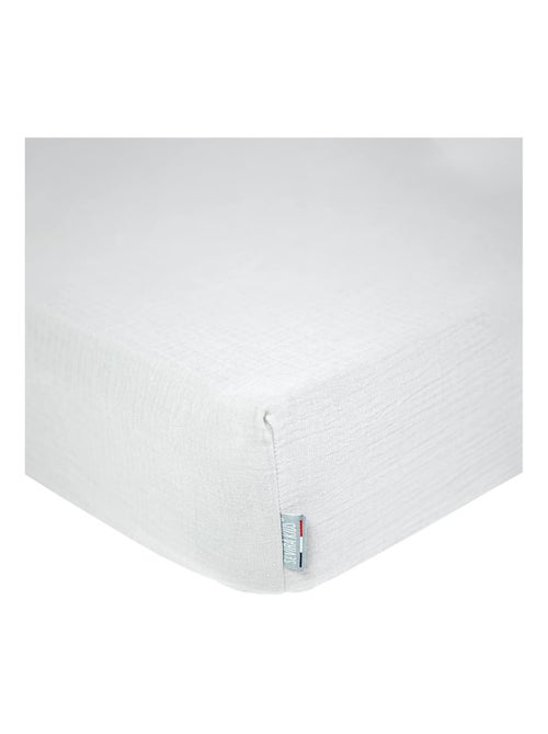 Sevira kids | drap housse uni en gaze de coton - Kiabi