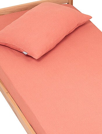 Sevira kids | drap housse uni en gaze de coton