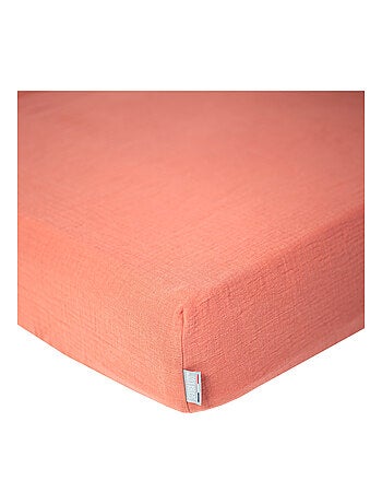 Sevira kids | drap housse uni en gaze de coton