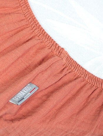 Sevira kids | drap housse uni en gaze de coton