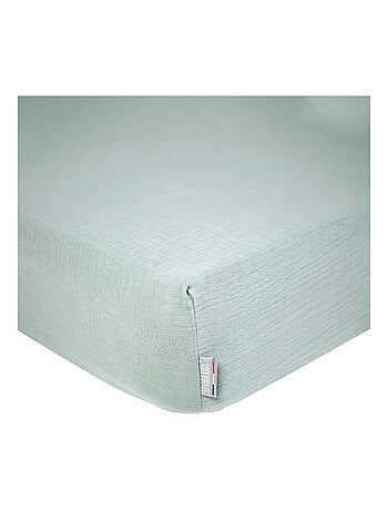 Sevira kids | drap housse uni en gaze de coton