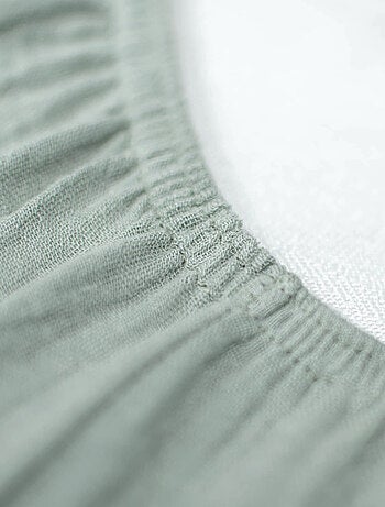Sevira kids | drap housse uni en gaze de coton