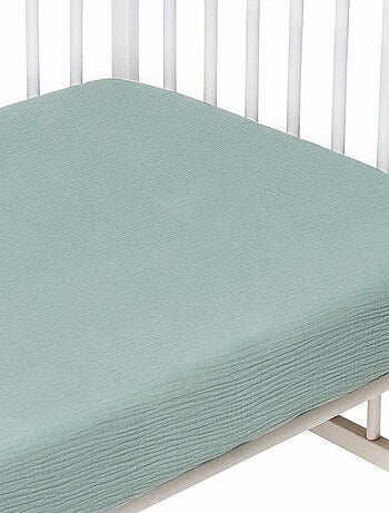 Sevira kids | drap housse uni en gaze de coton