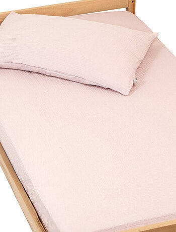 Sevira kids | drap housse uni en gaze de coton
