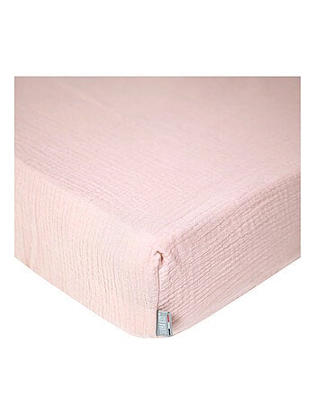 Sevira kids | drap housse uni en gaze de coton