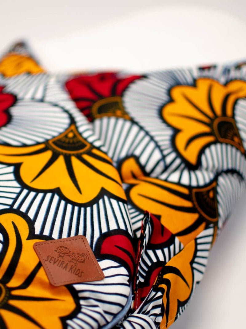 Sevira kids | gigoteuse d'emmaillotage en coton wax fleurs de mariage Rouge - Kiabi