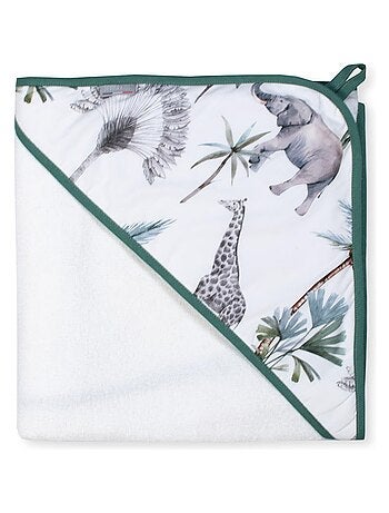 Sevira kids | grande cape de bain en coton et bambou safari