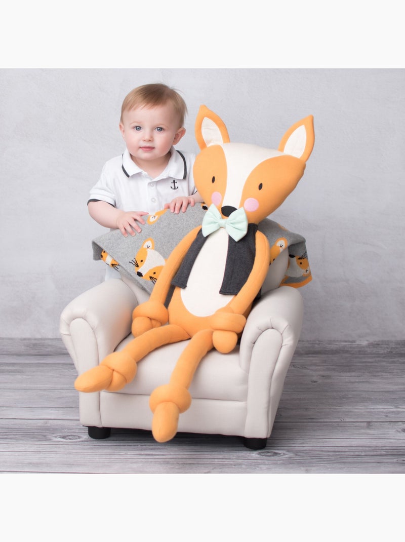Sevira kids | grande peluche renard en coton Orange - Kiabi