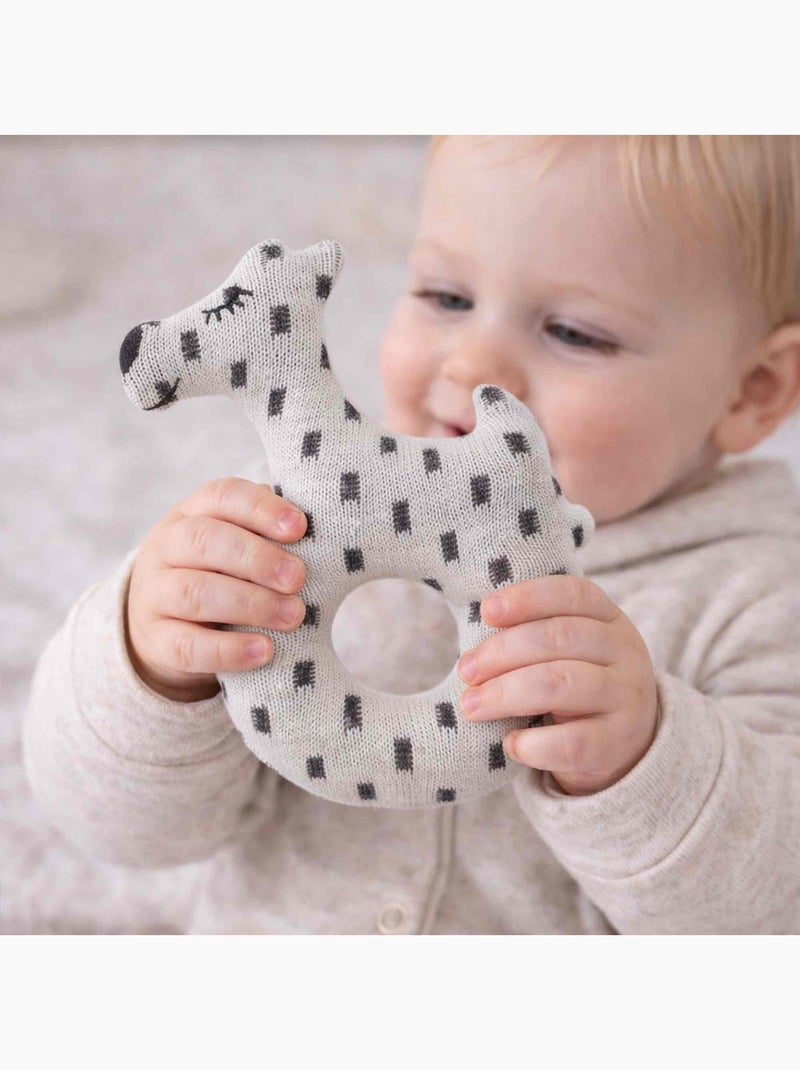 Sevira kids | hochet bébé en coton tricoté  chien scotty Beige - Kiabi