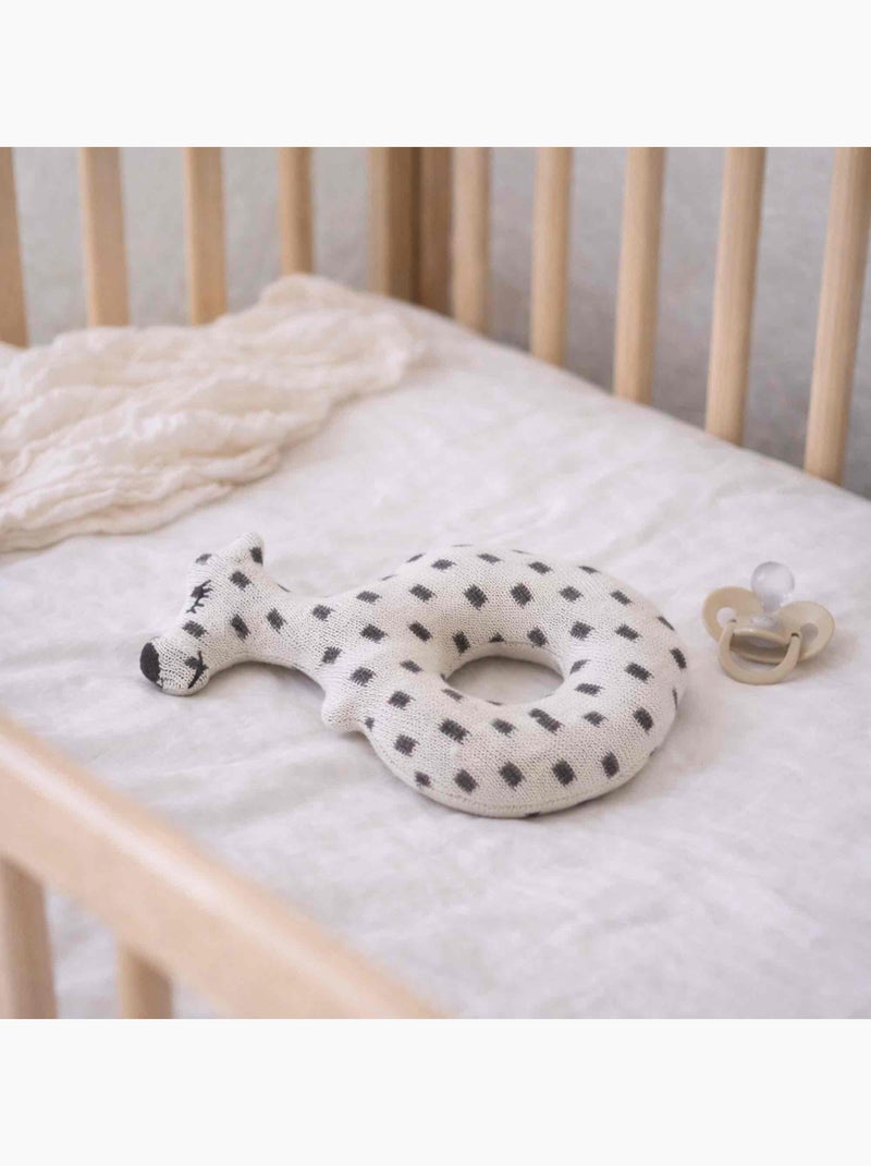 Sevira kids | hochet bébé en coton tricoté  chien scotty Beige - Kiabi