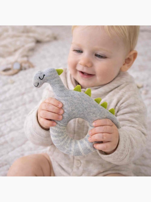 Sevira kids | hochet bébé en coton tricoté dinosaure - Kiabi