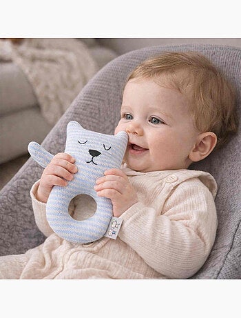 Sevira kids | hochet bébé en coton tricoté ourson