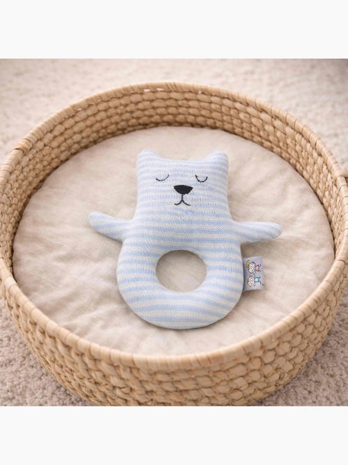 Sevira kids | hochet bébé en coton tricoté ourson - Kiabi