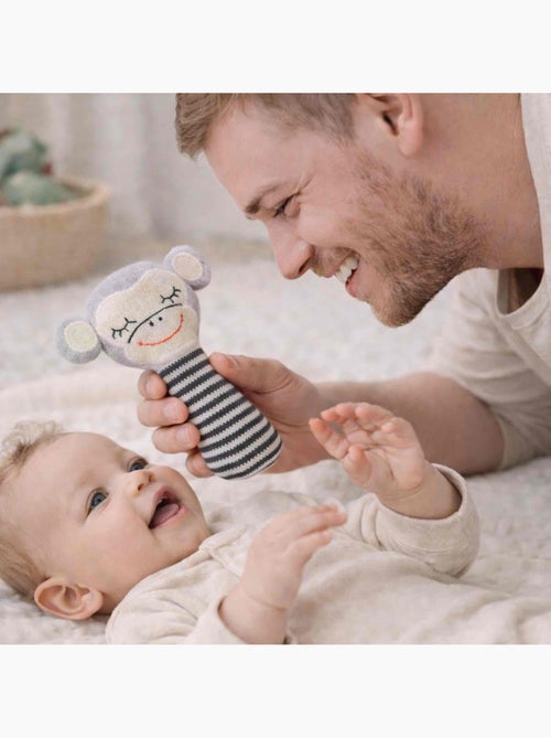 Sevira kids | hochet bébé en coton tricoté singe - Kiabi