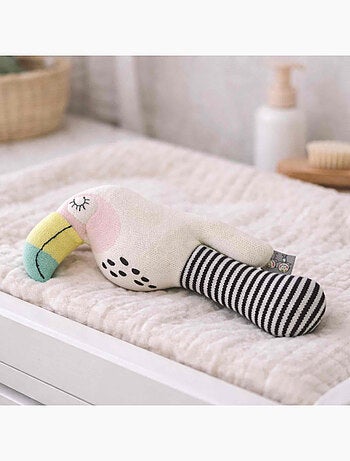 Sevira kids | hochet bébé en coton tricoté toucan
