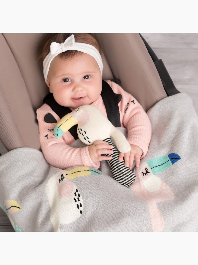 Sevira kids | hochet bébé en coton tricoté toucan Multicolore - Kiabi