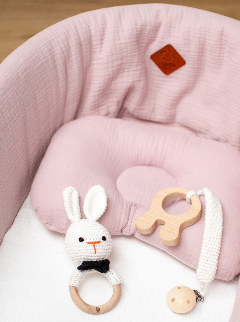 Sevira kids | hochet coton tricot bois naturel Blanc - Kiabi