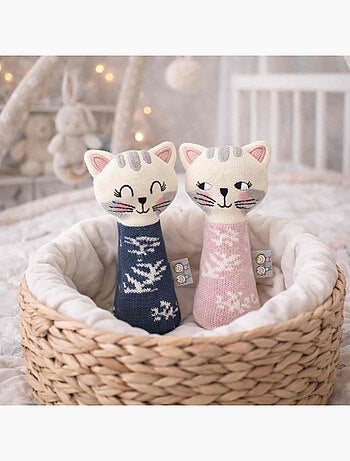 Sevira kids | hochet tricoté chaton