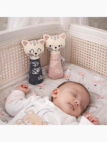 Sevira kids | hochet tricoté chaton