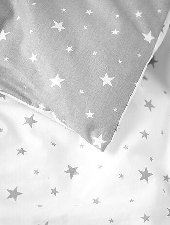 Sevira kids | housse de couette bébé réversible en coton stella