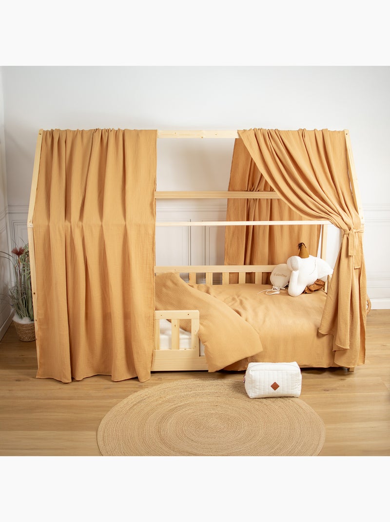 Sevira kids | housse de couette en gaze de coton jeanne Marron clair - Kiabi