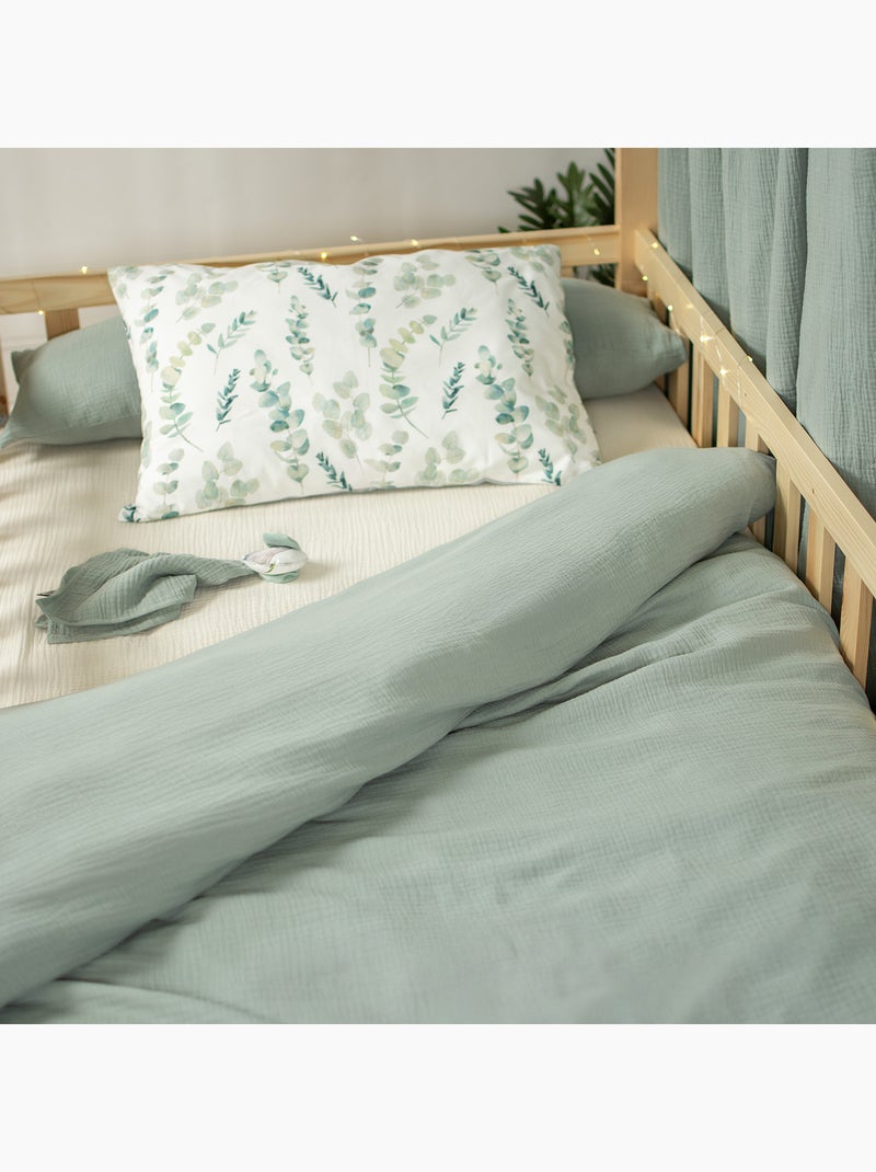 Sevira kids | housse de couette en gaze de coton jeanne Vert d'eau - Kiabi