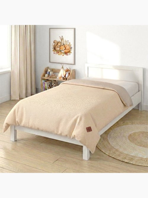 Sevira kids | housse de couette réversible gaze de coton & nid d'abeille - Kiabi Sevira kids | housse de couette réversible gaze de coton & nid d'abeille - Kiabi