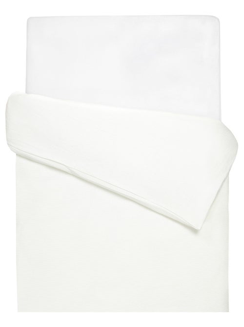 Sevira kids | housse de couette réversible gaze de coton & nid d'abeille - Kiabi Sevira kids | housse de couette réversible gaze de coton & nid d'abeille - Kiabi